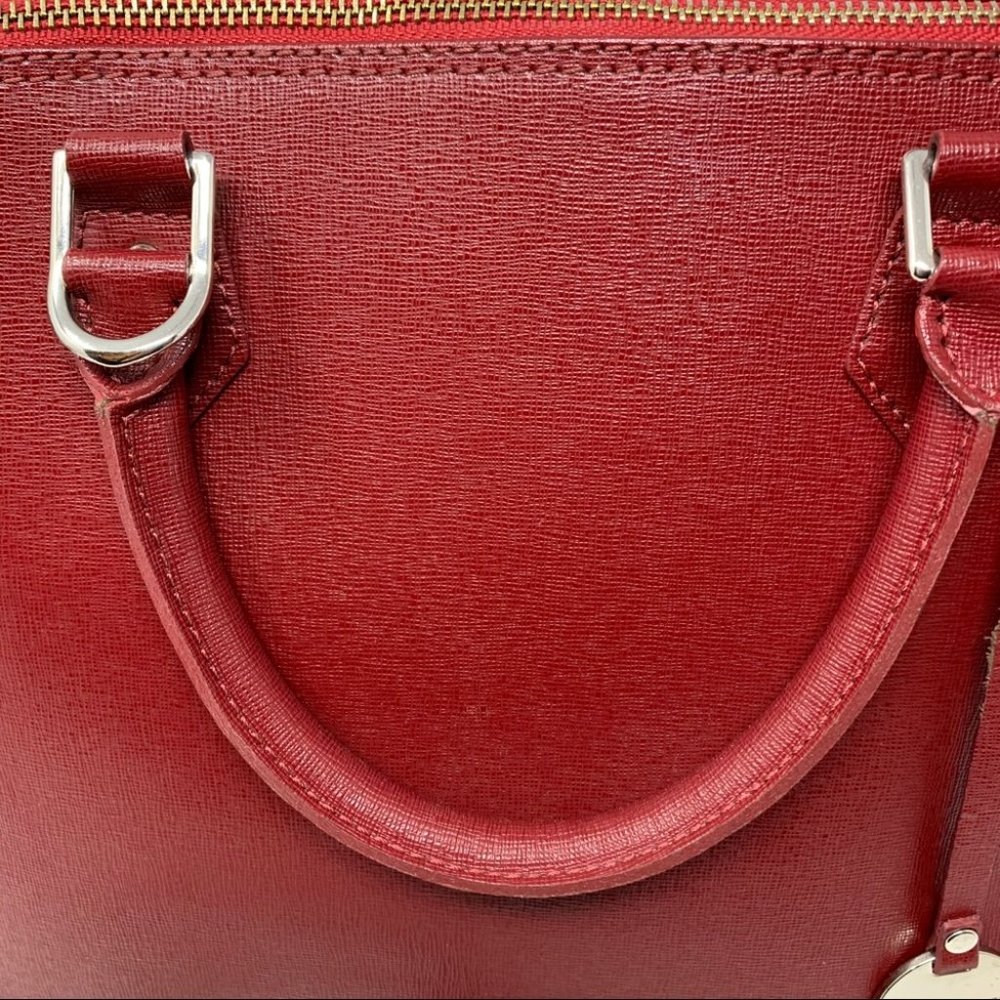 Pulicati Genuine Leather Italy Red Handbag - Picture 4 of 14